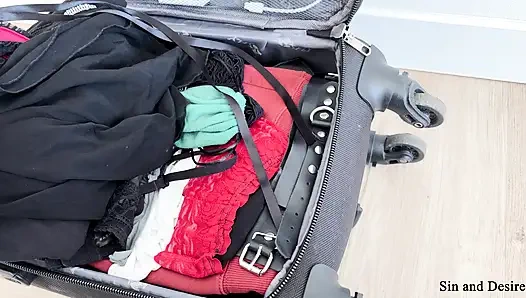 "Sharing is caring." PAWG stepmother shares the hotel bed and her pussy with a stepson