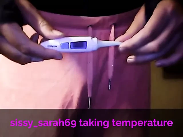sissy sarah taking temperature