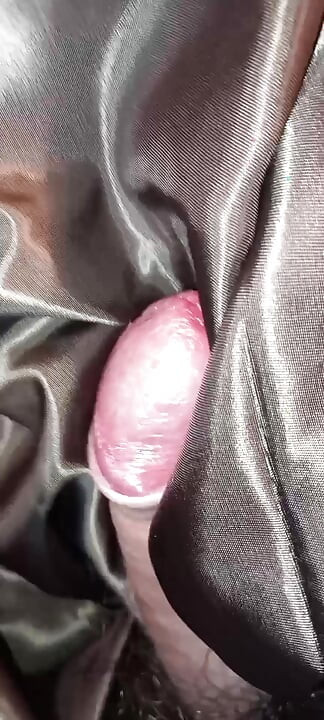 Cum twice on the lining of a fake fur ladycoat