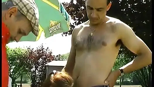 A Nympho Gang-bangued Binoclarde at a Picnic!