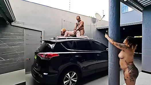 I FILMED MY FRIEND FUCKING MY HUSBAND ON TOP OF OUR CAR AND HE LIKED INSIDE HER