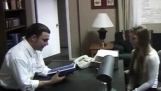 Amateur college girl is doing her best to please teacher