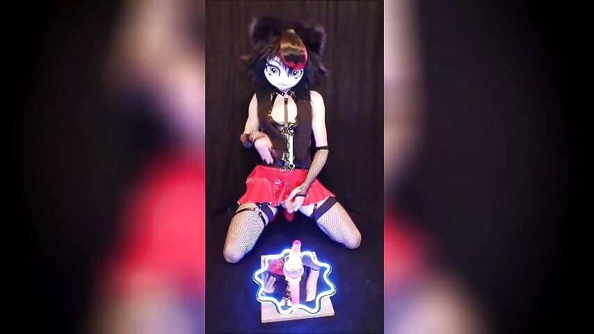 Big glowstick for Kigurumi Furry Nyras ass
