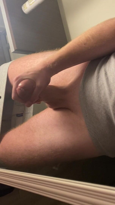Cumming all over my mirror.