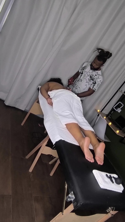 Part 1 Ebony Massaging Wife Released By Gentle Cuckold | Clip 1
