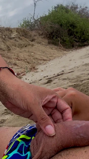 Must-share moment from "I celebrate NEW YEAR on the beach with my horny stepmother, we have sex on the beach."