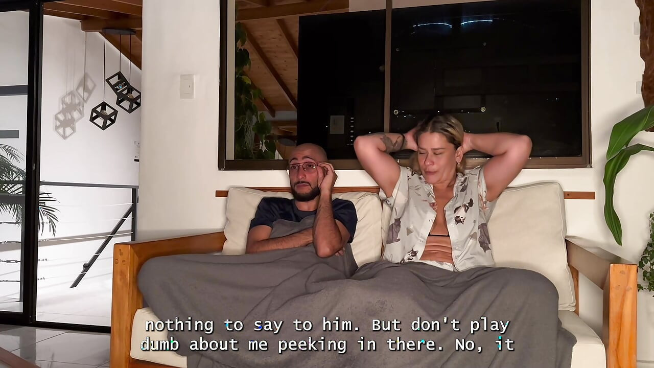 My horny brother-in-law is staying over, so I decide to ride his big, hairless cock with my MILF pussy until it's full of cum!