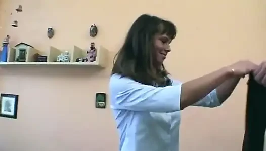 Brunette in Stockings Sucks Cock and Gets Fucked