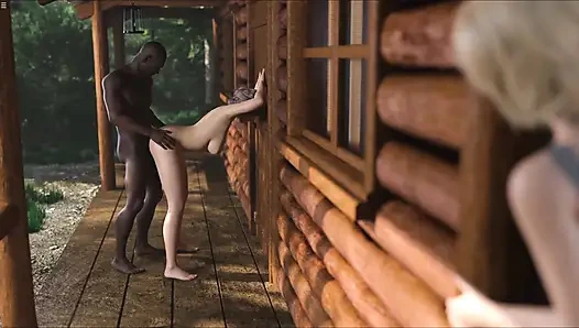 Amber beobachtet stiefmutter beim sex mit schwarzem schwanz