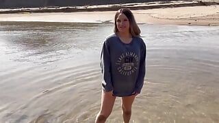 Public Beach Sex! Hot Blonde Amateur Wife Gets Fucked Doggystyle