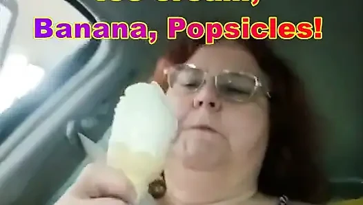 I love Ice cream, bananas and popsicles Yum
