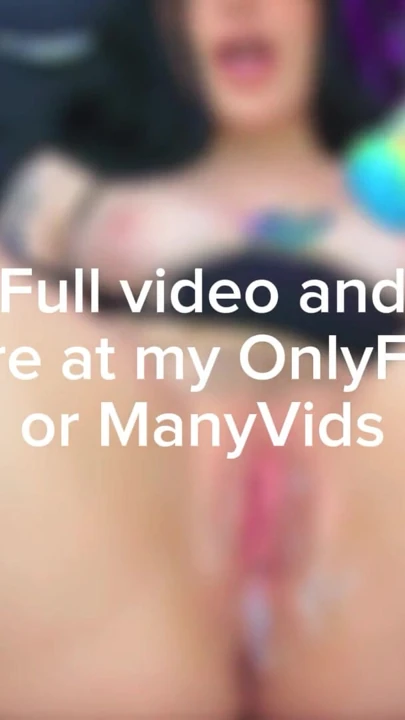 goth vs giant dildo extra creamy squirt | Clip 3