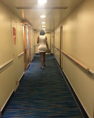 Big booty transexual walking