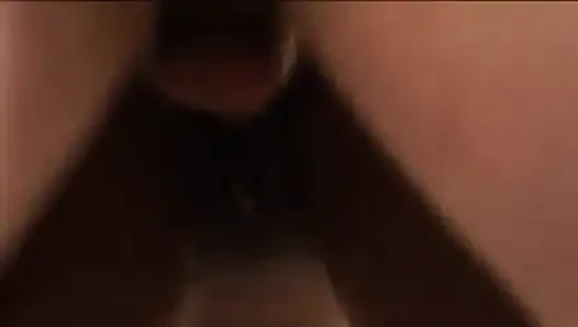 Lusty ebony with perky tits loves getting banged by white dick
