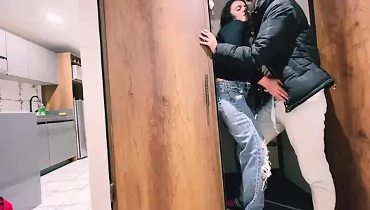 We touched in the closet before her husband arrived!!