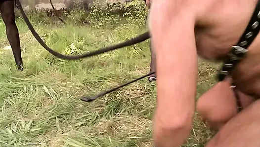 Submissive Slave Obedience Outdoors