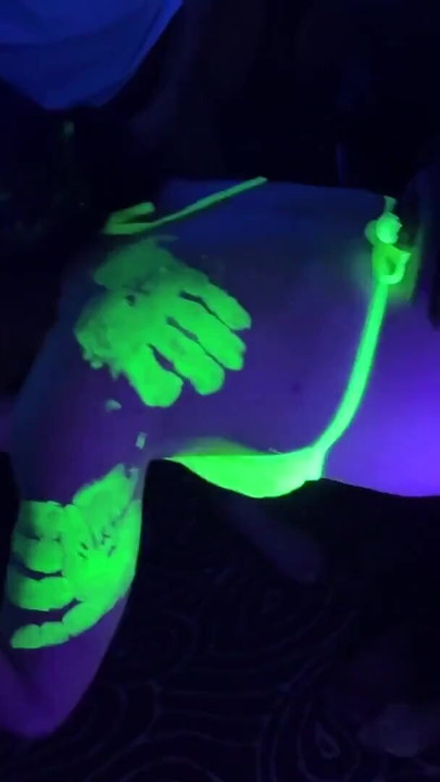 Glow Party! Bukkake Gangbang for Cum-hungry Slut  - Vanessa Cliff | Clip 1