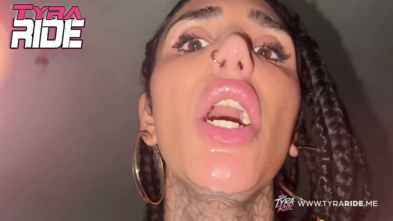 Tattooed MILF Drains Her Sister's Friend Tobi Dry