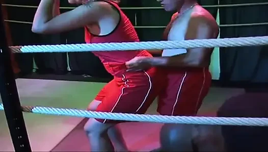 Blonde Mature Babe's Dripping Rosebud Gangbang in Wrestling Ring