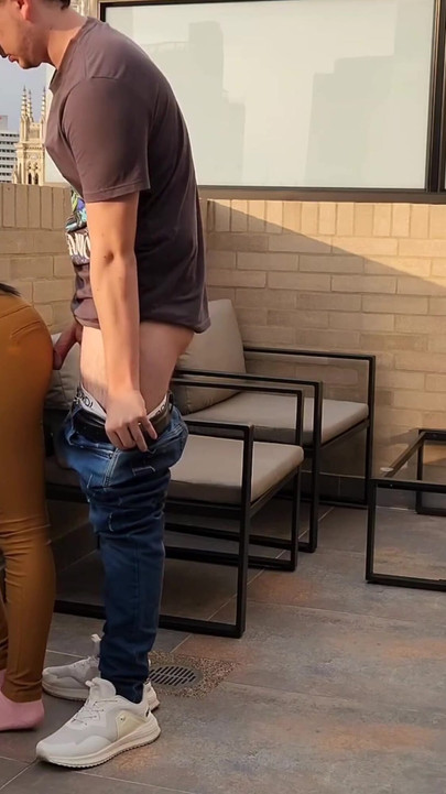 Stunning moment from "Sexy student is fucked in public on the balcony of her apartment ! fucking my classmate"
