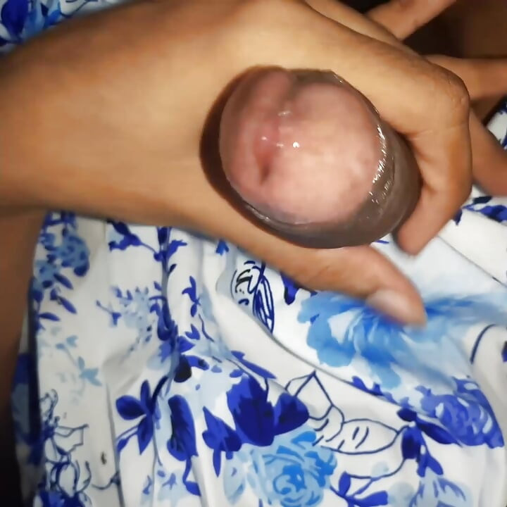 Cute boy masturbating wearing frock