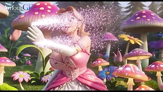 3D Animation Princess Peach Takes It All Deep in the Garden