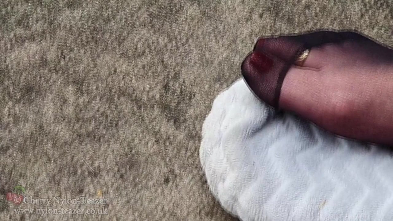 Black Pantyhose Toe Teazer