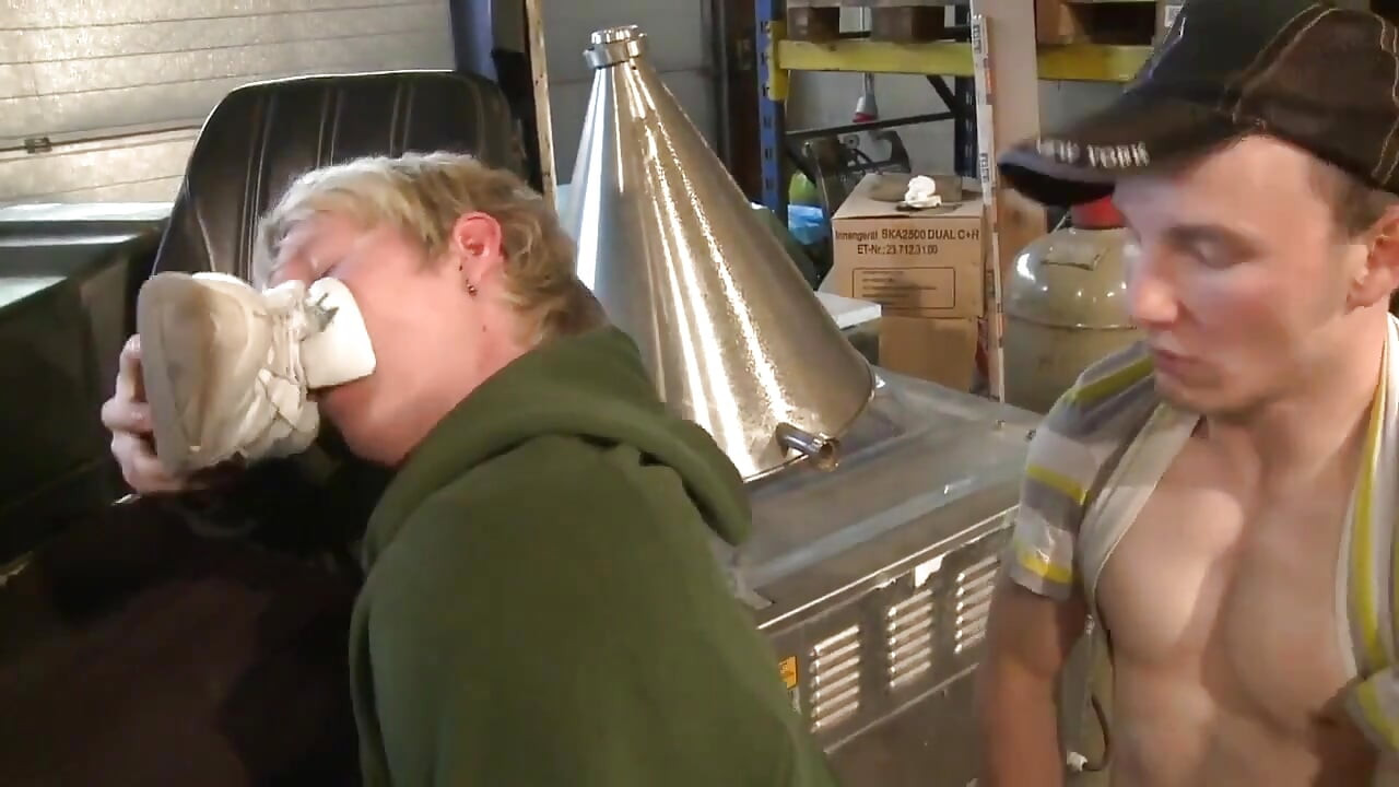 German Skater Couple with Quicky in the Warehouse