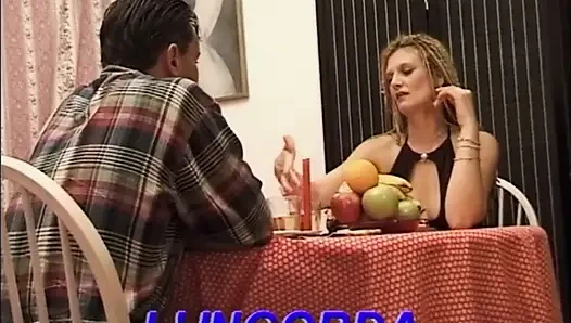 Banan in pussy dick in ass