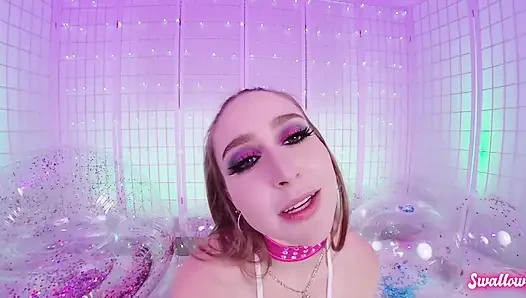 Laney grey lagi asik nyepong sampai tersedak pov