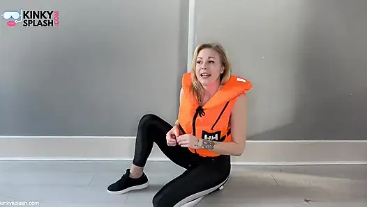Asmr Lifejacket Fetish Confession in Shiny Leggings
