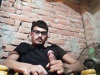 Nandlal Mishra masturbate penis and sit on chair