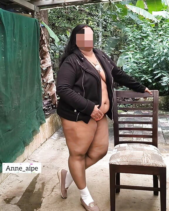 India Curvey Girl in Black Jacket Completely Strips for the Camera