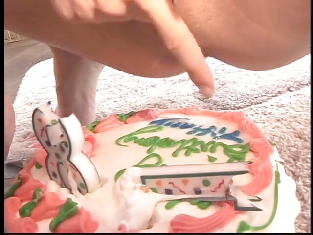 Cute brunette teen got special present on her 18th anniversary