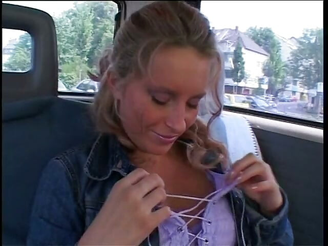 Blonde has no problem sucking cock in the car