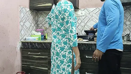 Beautiful Indian Step Mom Pussy and Ass Fucked Hard by Step Son While He Is in Kitchen to Seducing