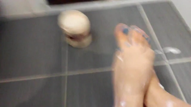 Lotioning the feet