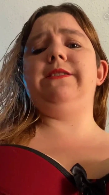 Emotional moment from "Domme Marie Rides you - POV Three BBW Orgasms - 38G Torpedo Bra and WeVibe"