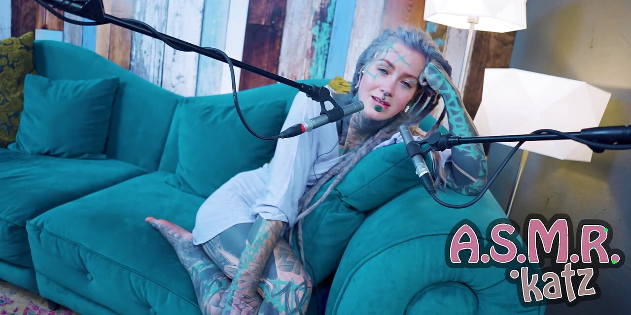 I talk about I - Isolation - ASMR podcast SFW talking goth skinny girl dreadlocks tattoo model inked girl