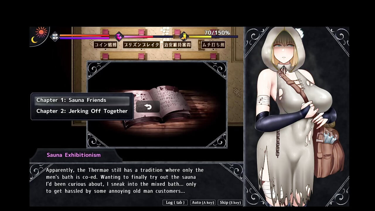 مشهد رعشة في الساونا البكر غير المقدسة