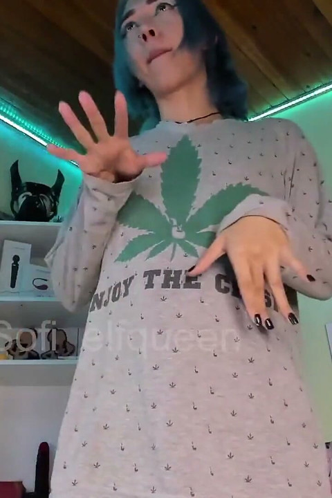 Fun Naked Time Natural Tgirl Smoking and Dancing for You