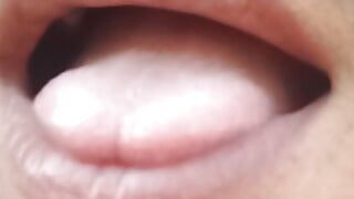 Sexy lippen met mond compilatie Russische melkachtige manier