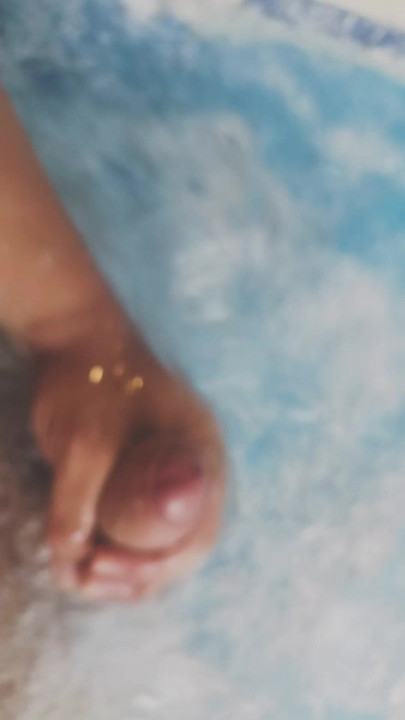 Cumshot in the hotel pool