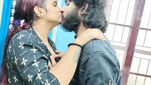 Hot lip lock with tongue kiss