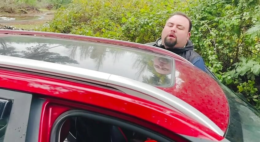 I sucked my stepfather's dick in the car and we almost got caught