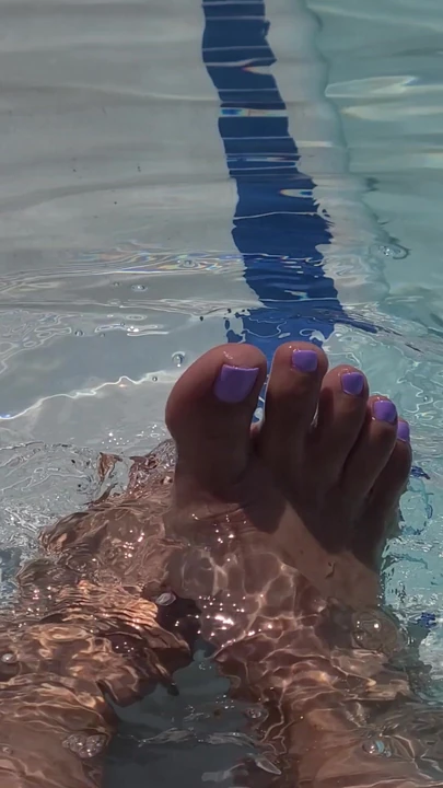 Playing in the water with my pretty feet