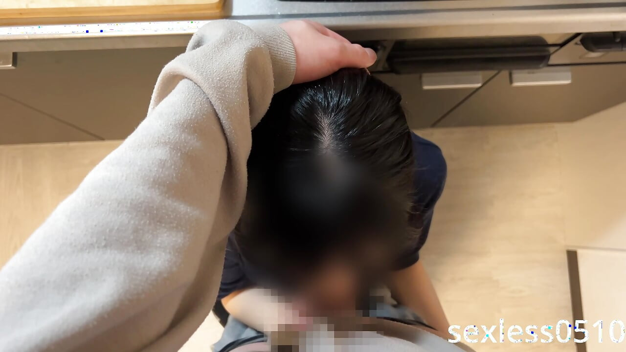 [While cooking] Interrupting with fellatio