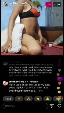 Indian Instagram Girl Ambika Masturbating Live On Instagram