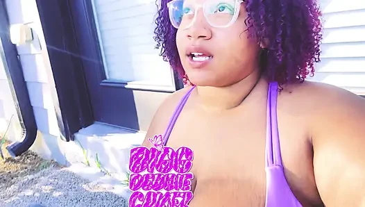 pretty bbw showing off her goodies