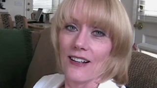 Amateur Blonde GILF Sucks Cock While On her Cell Phone